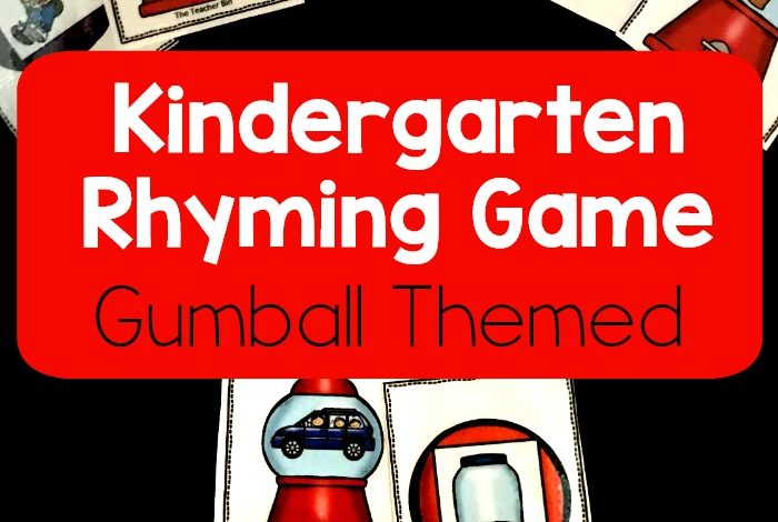 Kindergarten Rhyming Game- Freebie