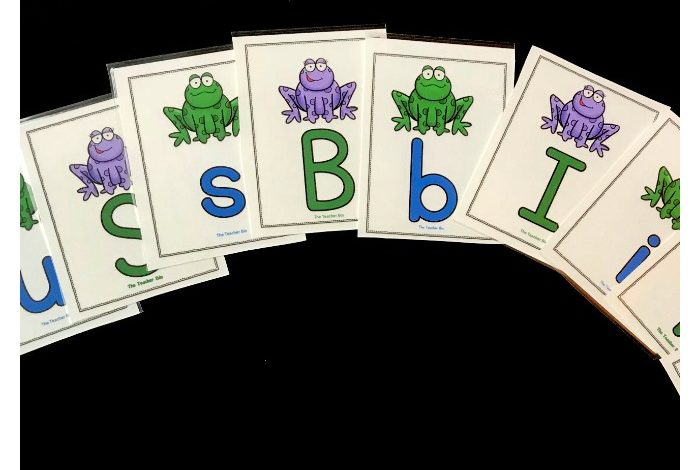 Kindergarten Frog Themed Alphabet Cards- Freebie