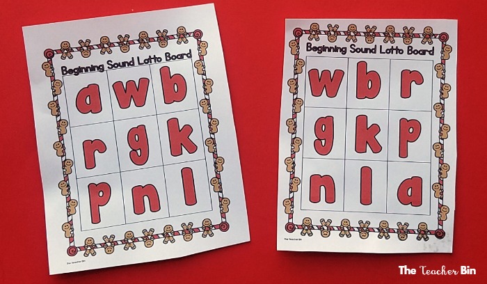 This Gingerbread Activity is the best for learning beginning sounds! Have fun with this beginning sound game all December long and enjoy the Gingerbread theme! #beginningsoundgames #gingerbreadactivity #kindergartengingerbreadactivities