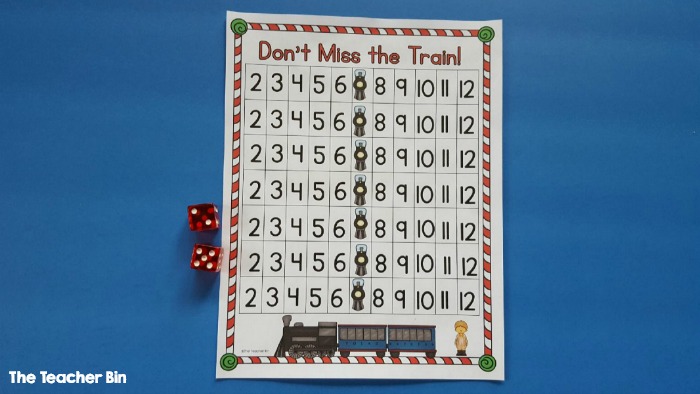 Santa Express workshop is the perfect way to combine holiday themed math centers and holiday themed literacy centers for kindergarten! It's a much faster and efficient way to get things done in the kindergarten classroom! #mathcenterskindergarten #literacycenterskindergarten #kindergartenholidayactivities #polarexpressactivities