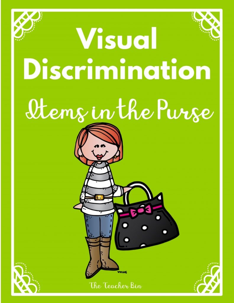 Kindergarten Visual Discrimination Game - Purse Theme