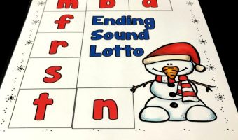 Fun Ending sounds lotto game for kindergarten or first grade. Students will love reviewing ending sounds with this engaging game